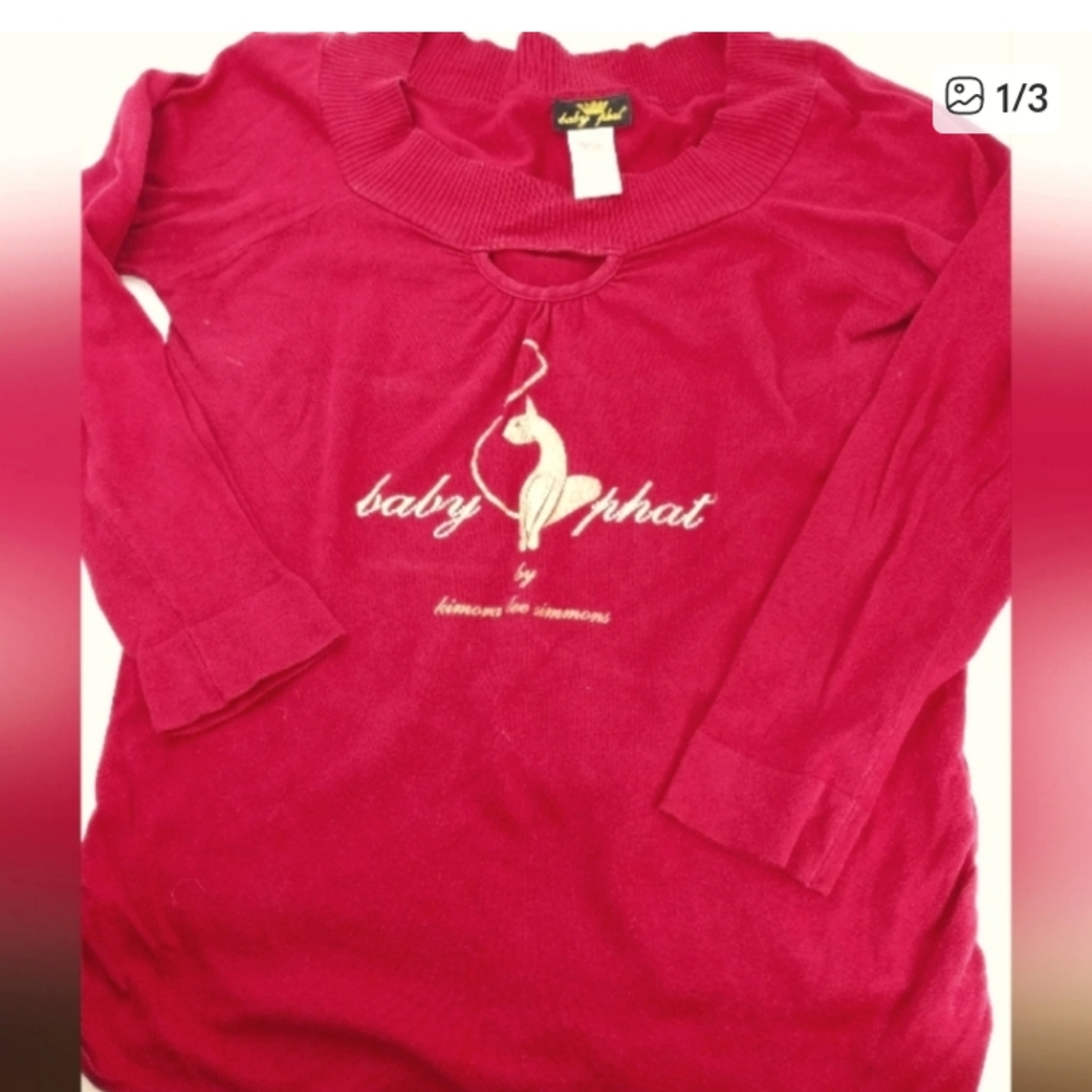 Y2K Baby Phat Red Sweater